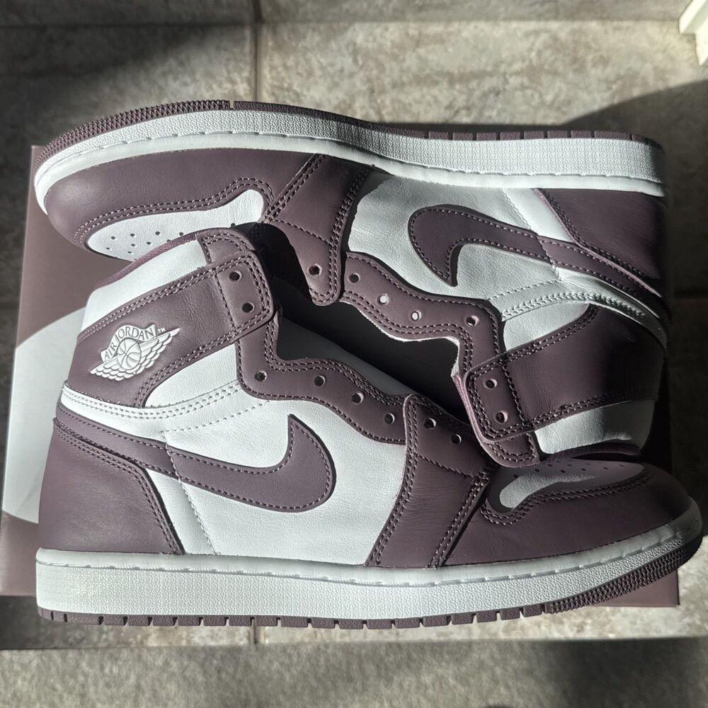 Air Jordan 1 Retro High OG Mauve Sky J Mauve-White DZ5485-105 10.5 Mens/12 Women - Picture 6 of 7
